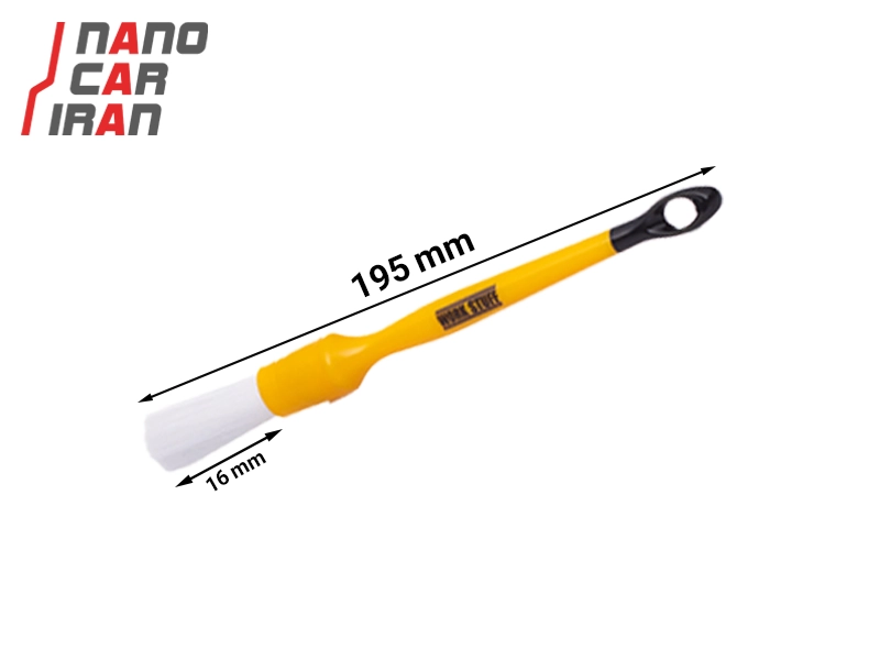 فرچه مقاوم در برابر مواد اسیدی ورک استاف مدل آلبینیو سفید سایز ۱۶ میلی‌ متری Work Stuff Albino White Acid-Resistant Brush 16 mm